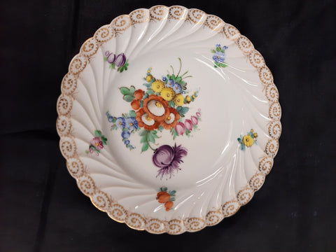 Dresden Purple and Red floral plate