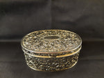 Silver Plated Oval Trinket Box