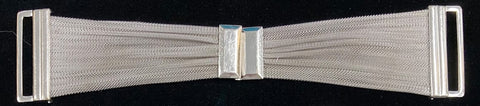 Art Deco silver mesh belt buckle