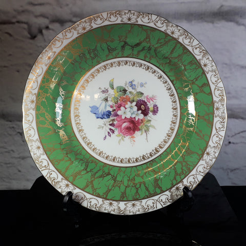 Hammersley Plate - Signed "F.Howard" - Green and Gold
