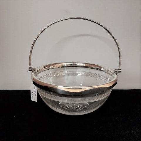 Crystal & EPNS Bowl (with handle)