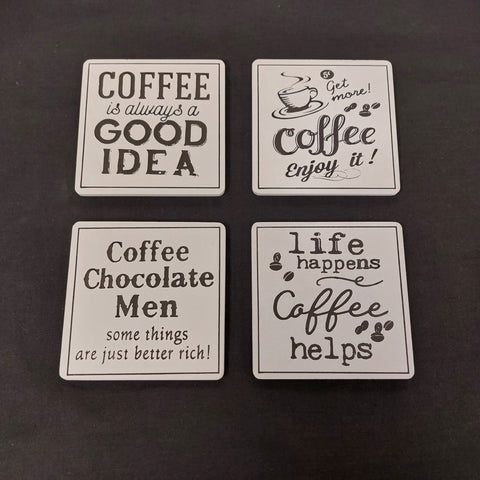 Square Coffee Coasters - Set of 4