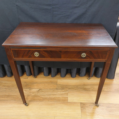 Sheridan flame mahogany table - with drawer