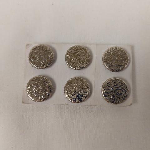 Silver buttons - Set of 6