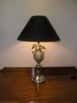 Silver-plated pineapple table lamp