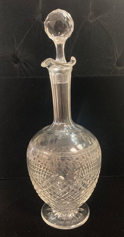 32cm Tall Pall Mall Pattern Crystal Decanter