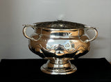 Sterling Silver Rose Bowl with three handles