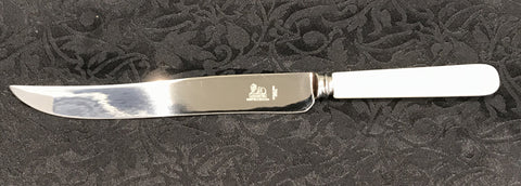 Silver Carving Knife with white handle