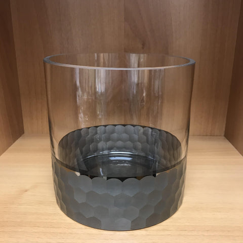 Black Honeycomb Glass Cylinder