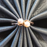 9ct Rose gold two pearl ring