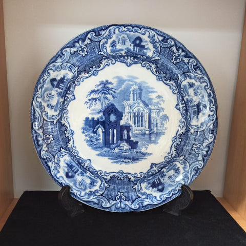 Blue and White Plate - 'Abbey' Pattern