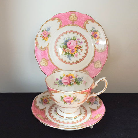 Royal Albert Cup, Saucer & Plate - 'Lady Carlyle' pattern