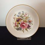 Royal Worcester Small Dish - Floral Pattern with Gold Rim