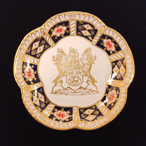 Royal Crown Derby Commemorative Dish - June 7th, 1977