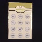 Adhesive Pantry Labels - Spices