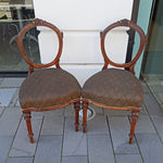 Pair of Victorian Balloon back Chairs