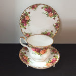 Royal Albert Cup, Saucer & Plate - 'Old Country Roses' Pattern