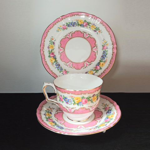 Crown Staffordshire Cup, Saucer & Plate - c. 1930