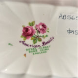Royal Albert Butter / Confectionary Dish - 'American Beauty' Pattern