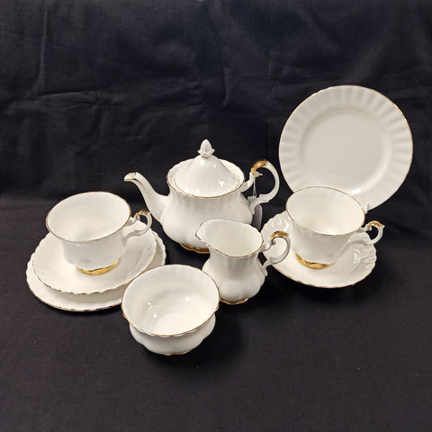 Royal Albert Early Morning tea set for Two - 'Val D'or' Pattern