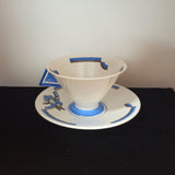 Shelley Blue and White Cup and Saucer