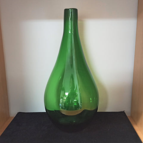 Green Art Glass Bottle - c. 1960's