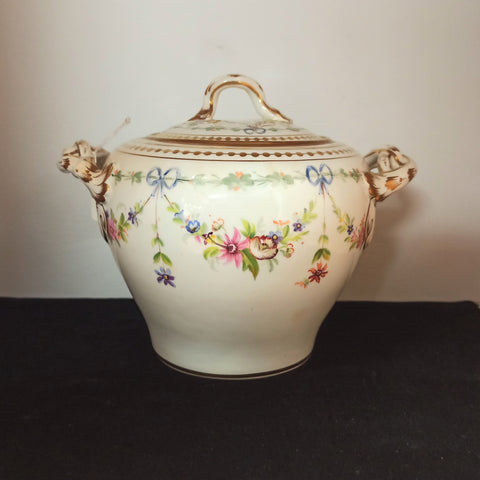 Victorian Sugar Bowl - Hand Painted