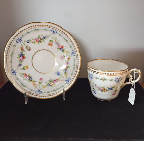 Victorian Cup and Saucer - Hand Painted