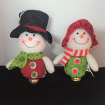Plush Snowman Ornaments - Sold Seperatley