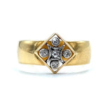 18ct Yellow Gold Five Stone Diamond Ring - Wide Band