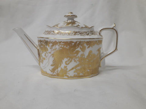 Royal Crown Derby Teapot - "Gold Aves"