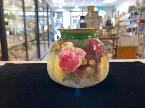 Royal Worcester vase with floral pattern